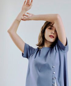 Tiaclasse 【UVケア・接触冷感】”あまラク” アシメプリーツカットソーワンピース