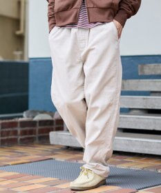 WEGO 【ユニセックス着用ITEM/ウエストゴム/SMLサイズ展開】コーデュロイイージーストレートパンツ