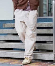 WEGO 【ユニセックス着用ITEM/ウエストゴム/SMLサイズ展開】コーデュロイイージーストレートパンツ