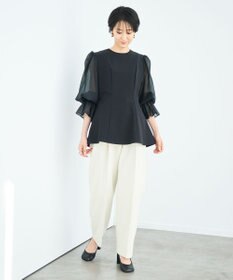 #Newans シアースリーブブラウス