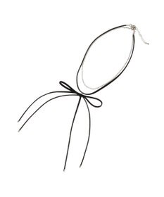 earth music&ecology スエードライクリボンネックレス