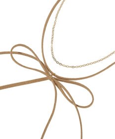 earth music&ecology スエードライクリボンネックレス