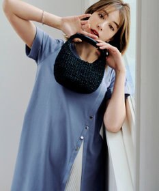 Tiaclasse 【UVケア・接触冷感】”あまラク” アシメプリーツカットソーワンピース