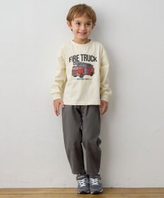 ANY KIDS はたらく車プリント 長袖Tシャツ