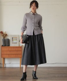 組曲 コットンカシミヤミックスニット ケーブルカーディガン