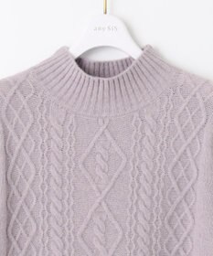 ANY SIS 【洗える】ハイネックケーブルニット ワンピース