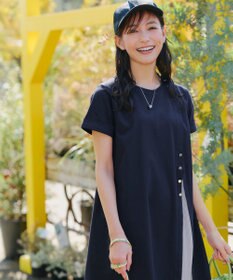 Tiaclasse 【UVケア・接触冷感】”あまラク” アシメプリーツカットソーワンピース