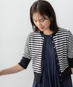 組曲 L ドライタッチ 5分袖カーディガン