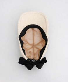 AURORA LANVIN en Bleu ランバン オン ブルー リボン付きボアキャップ