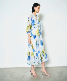 GRACE CONTINENTAL ビッグボタニカルシャツワンピース