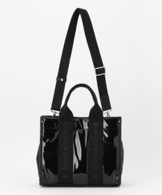 LA BAGAGERIE ソフトエナメル　ロゴテープ2WAYトートバッグ　Mサイズ