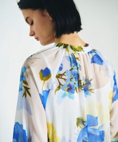 GRACE CONTINENTAL ビッグボタニカルシャツワンピース