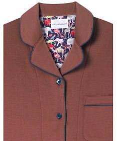 une nana cool 【綿混】ハイゲージダブルエアー 長袖開襟パジャマ MADE WITH LIBERTY FABRIC