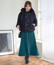 Tiaclasse L 【洗える】アラン柄ニットフレアスカート