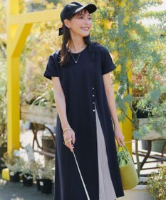 Tiaclasse 【UVケア・接触冷感】”あまラク” アシメプリーツカットソーワンピース