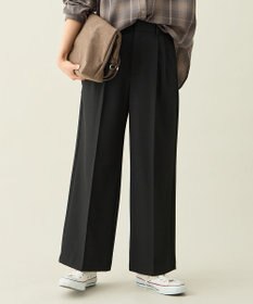 ANY 【LEE掲載/6サイズ展開/裏起毛/ウエストゴム】ウォームワイドパンツ ブラック