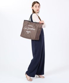LeSportsac LARGE 2 WAY TOTE/2ウェイチョコレート/ブラックシャイン