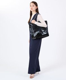 LeSportsac LARGE 2 WAY TOTE/2ウェイチョコレート/ブラックシャイン