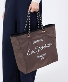 LeSportsac LARGE 2 WAY TOTE/2ウェイチョコレート/ブラックシャイン