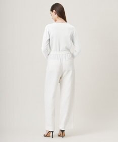 ICB 【洗える】 ライトスラブツイード ワイドパンツ