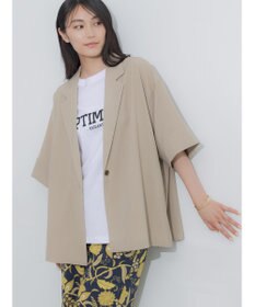 Te chichi 麻調ハーフスリーブジャケット