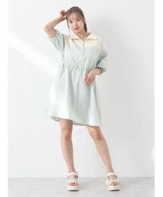 earth music&ecology ハーフＺＩＰミニワンピース