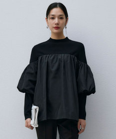 ICB L 【CLASSY.1月号掲載・洗える】VIS/PEスムース レイヤードデザインニット