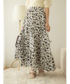 earth music&ecology ドロストギャザーフレアスカート