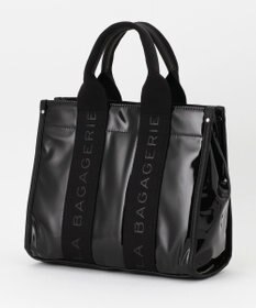 LA BAGAGERIE ソフトエナメル　ロゴテープ2WAYトートバッグ　Mサイズ