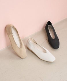 steppi シースルー スクエア パンプス ゴールド