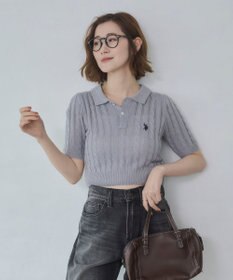 WEGO 別注USPOLO　ケーブルニットポロ