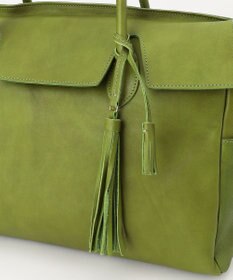 UNBILLION 【テレビ ドラマ着用アイテム】perche 姫路オイルレザーフラップ付きトートバッグ