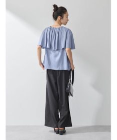 earth music&ecology ケープカラーブラウス