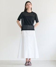 BEIGE， SELEN / リブコンビ シアーTシャツ