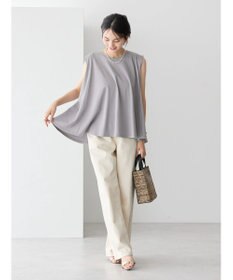 AMERICAN HOLIC 接触冷感バックフレアノースリーブプルオーバー