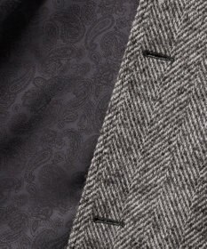 JOSEPH ABBOUD 【尾州産カシミヤブレンド素材/軽量】カシミヤブレンドアルパカヘリンボーン ステンカラーコート