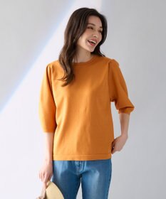 ANY 【洗濯機可】パフスリーブニットプルオーバー