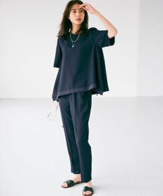 ICB 【接触冷感・UVケア・速乾・洗える】FluidBackSatin ドロストパンツ