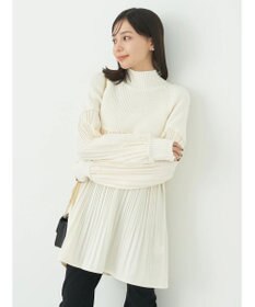 earth music&ecology プリーツフレアニットチュニック