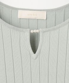 ANY SIS S 【洗える】パール調ポイントフレアスリーブ ニット