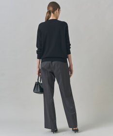 ICB 【洗える】マットヴィスコースポリエステル ブロッキングニット