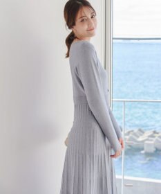 Tiaclasse 【洗える】くるみ釦ニットワンピース