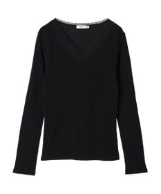 earth music&ecology レースＶネックテレコインナー