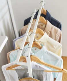 tower 収納力アップハンガーラック タワー 2段 ホワイト