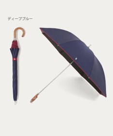 MOONBAT 【WEB限定/遮光率100%/遮熱/UV】POLO RALPH LAUREN（ポロ ラルフローレン）晴雨兼用日傘 無地 オーバーロック刺繍 長傘