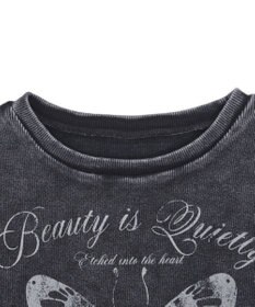 WEGO ヴィンテージウォッシュグラフィックリブT