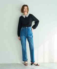 YECCA VECCA カットオフストレッチデニムパンツ