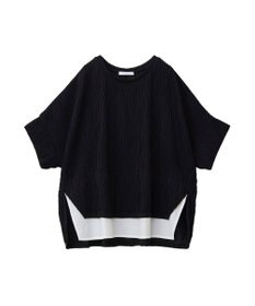 Green Parks カットジャガード裾ドッキングプルオーバー