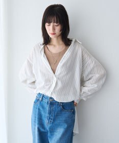 YECCA VECCA バック釦シアーシャツ