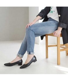 Pointer 日本製 本革美脚ローヒールパンプス